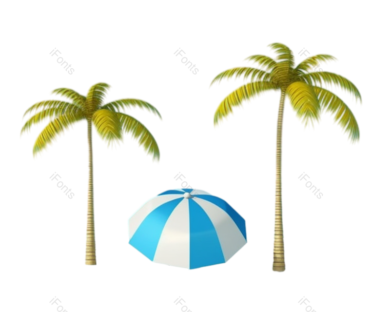 元素图片,树木元素,夏天PNG,椰子树免抠素材